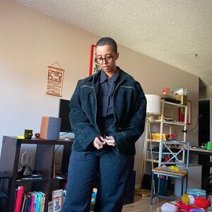 BUM Equipment Quilt-lined Suede Jacket